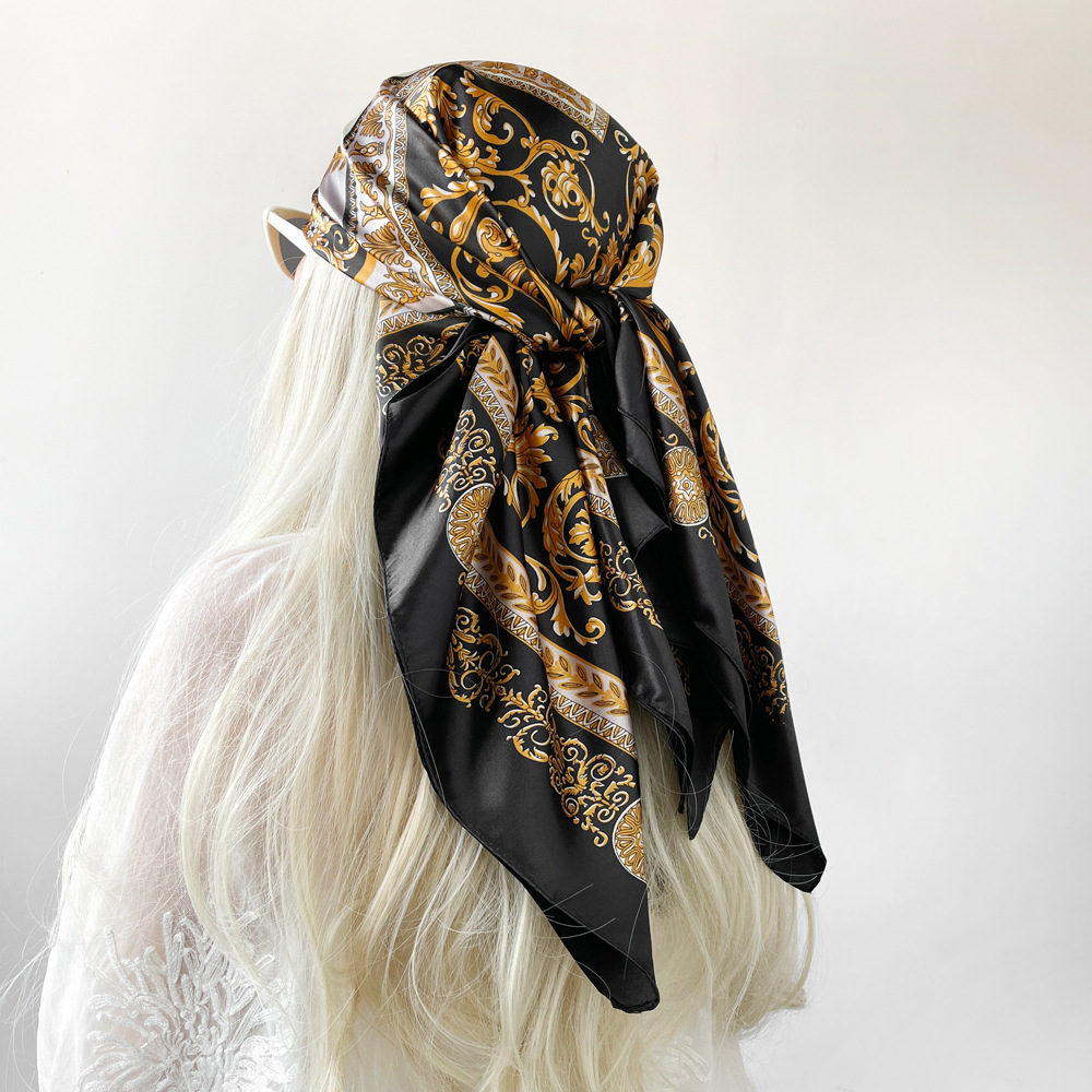 Pañuelo cuadrado de satén de s - Scarf Silk Square reseña y precio