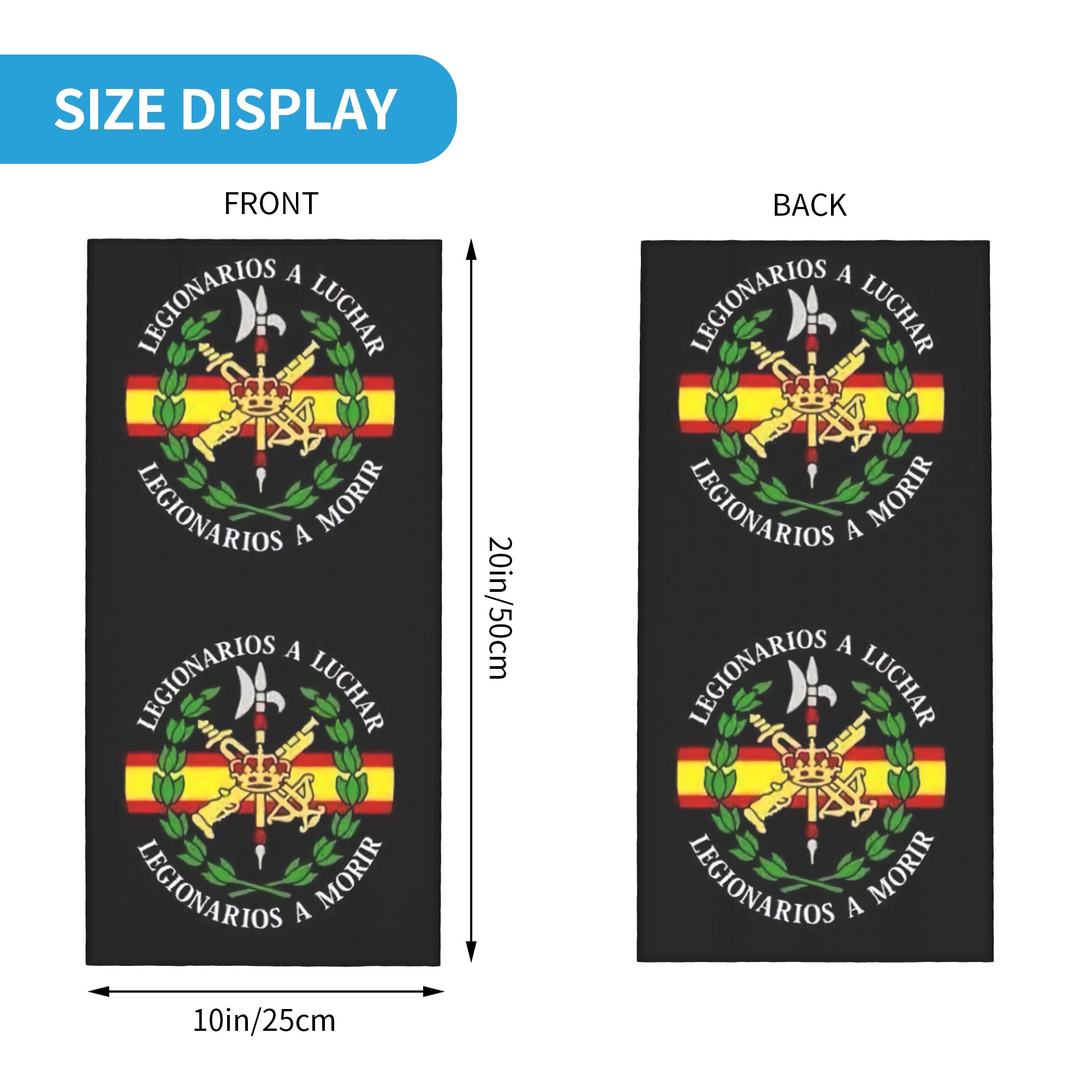 Bandana de la Legión Española  - Neck Warmer Tube reseña y precio